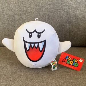 Nintendo Super Mario Brothers White Boo Ghost Plush Toy 10” with Tag